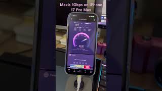 Maxis Fibre 1Gbps test speed on iPhone 17 Pro Max #malaysia #maxisfibre