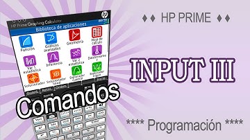 HP Prime programación: Comando INPUT III {pos}