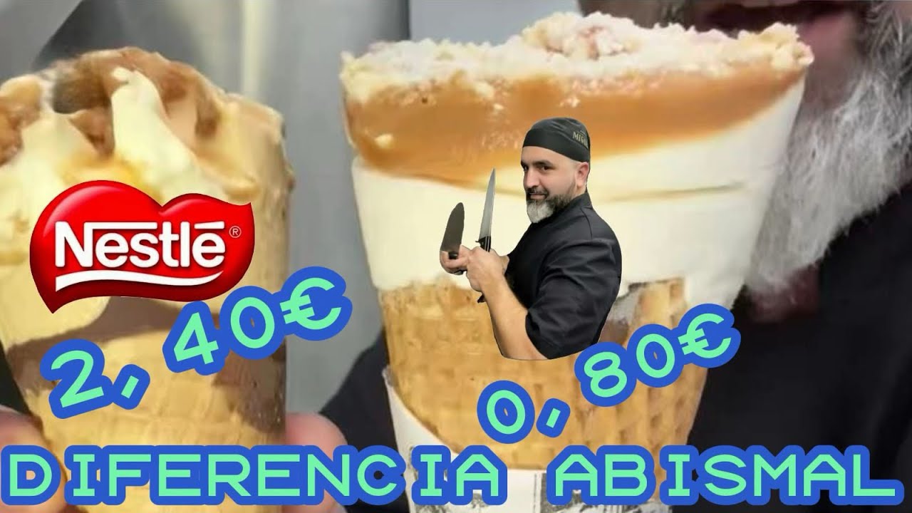 AHORRA MÁS DEL TRIPLE HACIENDO TUS HELADOS, CONO HELADO DE CARAMELO SALADO.