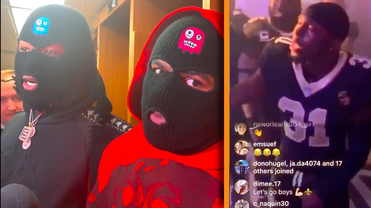 Kamara Mask Look at Alvin Kamara and the Saints trolling the Eagles with Masks ...