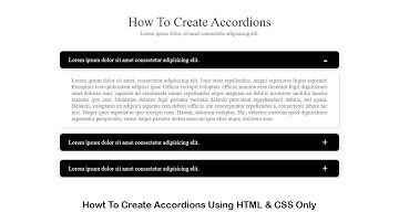 accordions in html & css | how to create the accordion menu using html and css only | am webtech