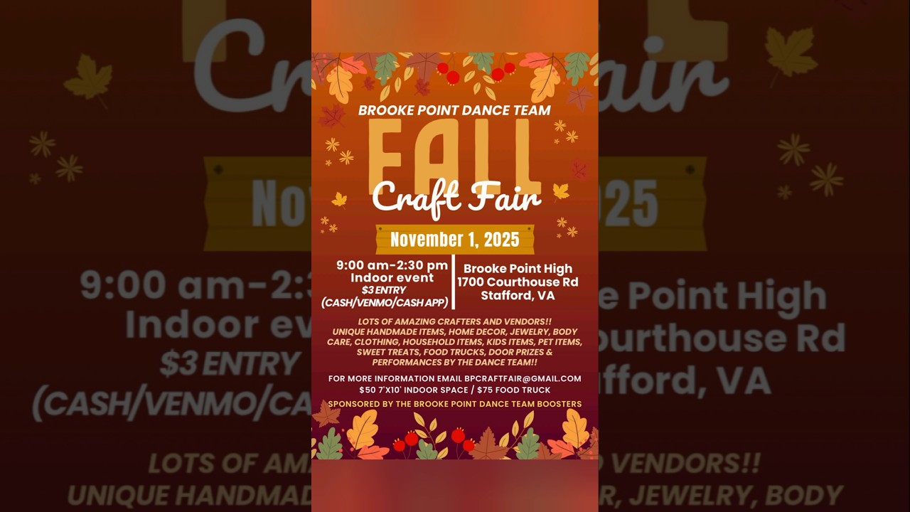 Brooke Point High School Fall Craft Fair Preparation: Day 4 