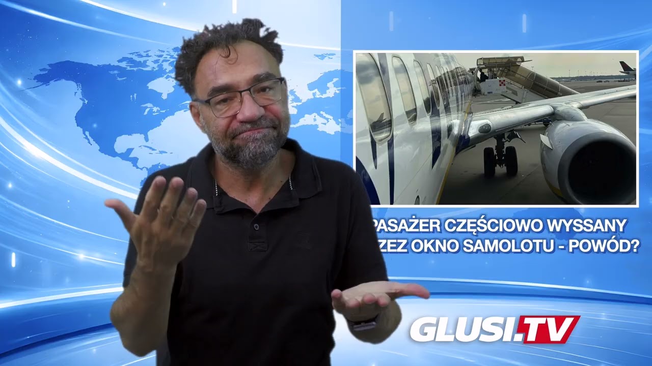 Pasażer częściowo wyssany przez okno samolotu - powód?