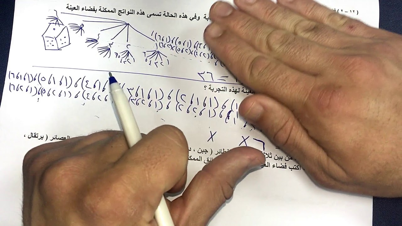 الصف الثامن الفصل الثاني : بند ( ١٢-٢ ) فضاء العينة
