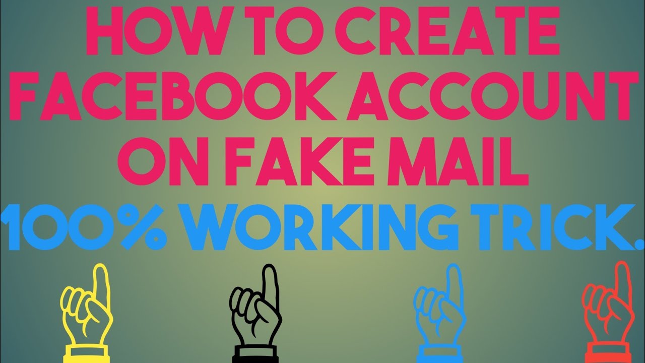 How to create facebook account on fake mail 🙃😍. 100% Working trick.