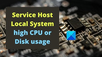 Service Host: Local System high CPU or Disk usage on Windows 11/10