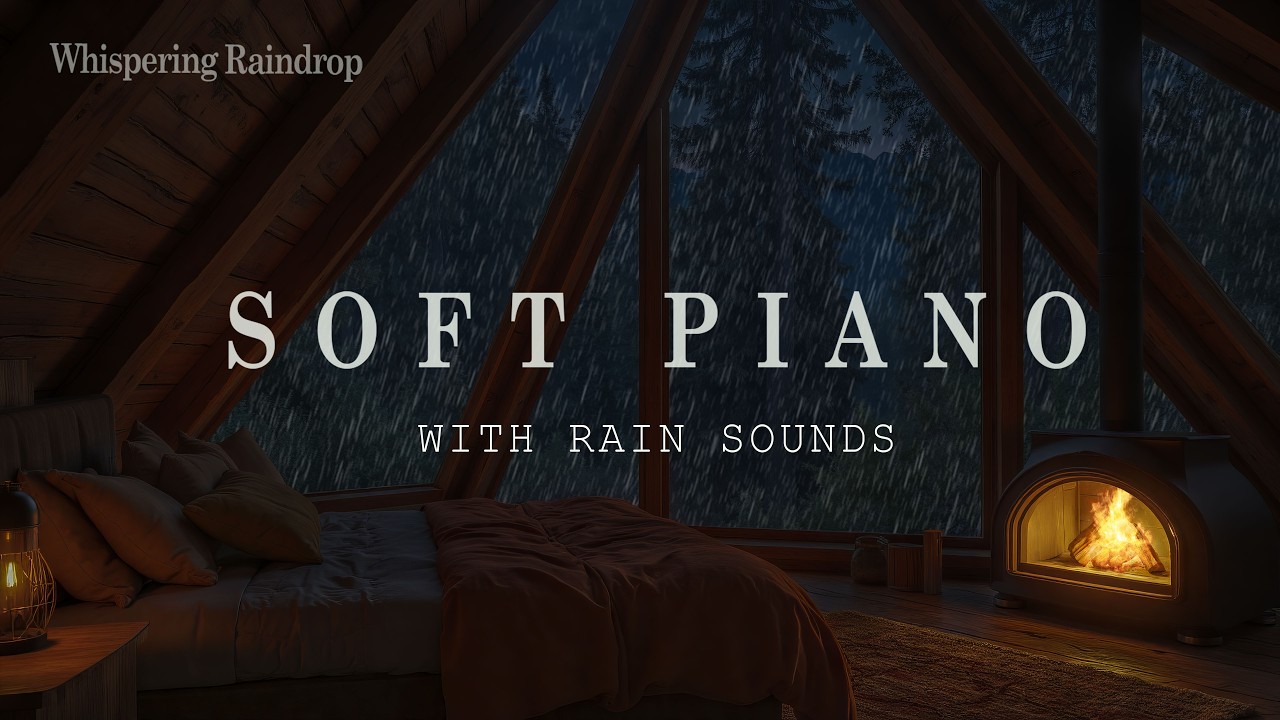 12 Hours Deep Sleep and Stress Relief 🌧️ Healing Piano Music with ...