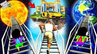 Shinchan And Franklin Found Secret Ladders To Heaven And Space Parkour Challenge In Gta 5