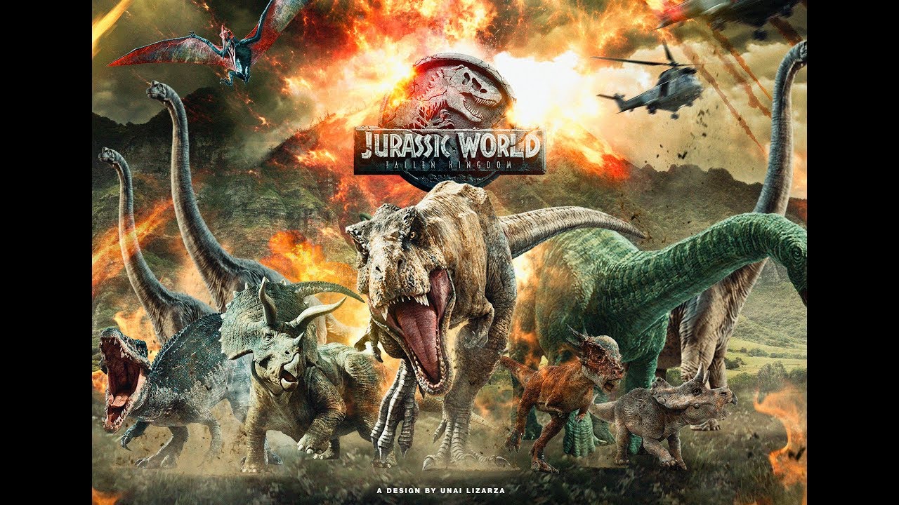 Jurassic World Fallen Kingdom Poster Speed Art By Unai Lizarza Youtube