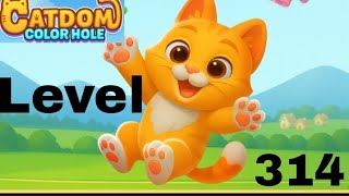 Catdom color hole level 314 solution and walkthrough for gameplay 
