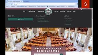 How to Navigate the 2025 MT Legislature Web Page