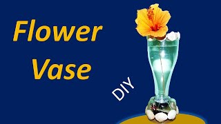 How to make a flower vase from a plastic bottle with underwater light