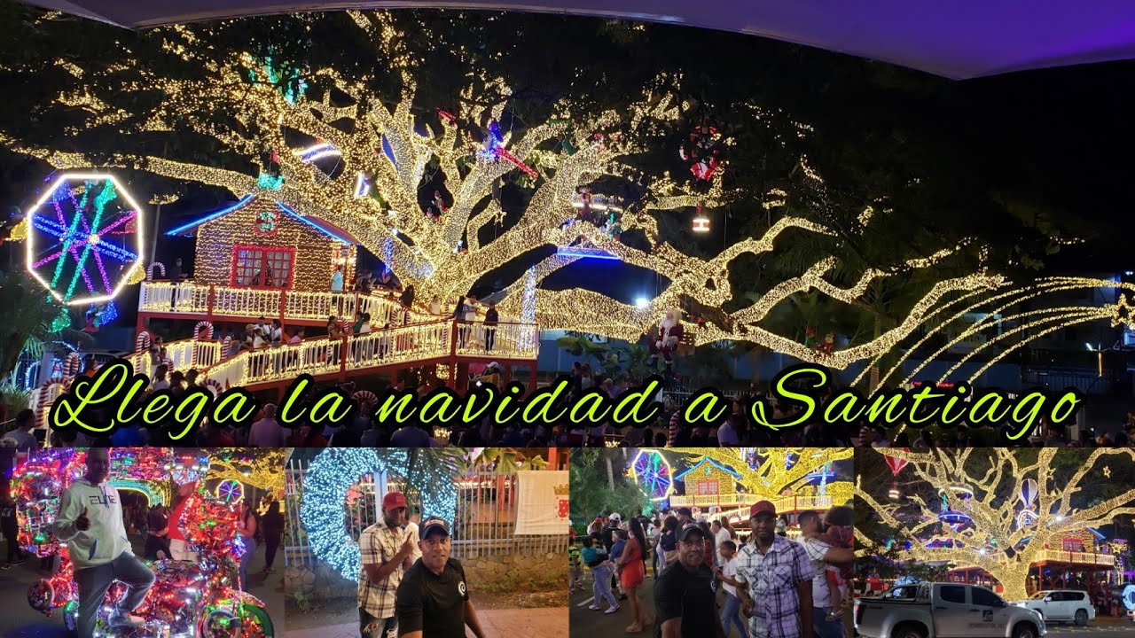 Espectaculo de Luces Navidadeñas en Ayuntamiento de Santiago #turismo # ...