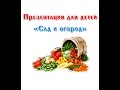 "Сад и огород", презентация для детей