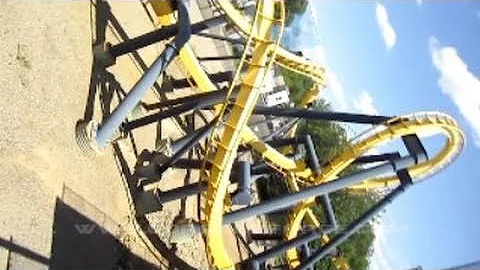 Batman The Ride Front Row Seat on-ride HD POV Six Flags Great Adventure
