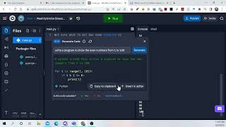 Playing with Replit Code Generator
