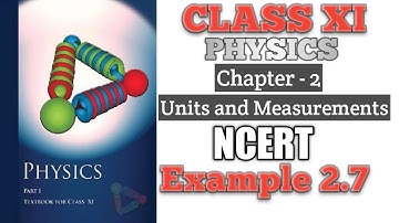 Example 2.7 | Chapter 2 | Physics | Class 11 |