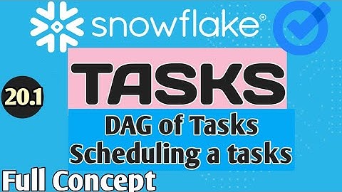 Tasks in snowflake | DAG of tasks | Scheduling a tasks | Cron method scheduling a tasks #snowflake