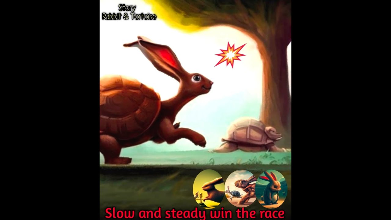 rabbit and tortoise story | slow and steady win the race | rabbit and ...