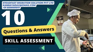 CHEF || 10 Most Commonly Asked Questions for a Skill Assessment chef || #immigration #youtube