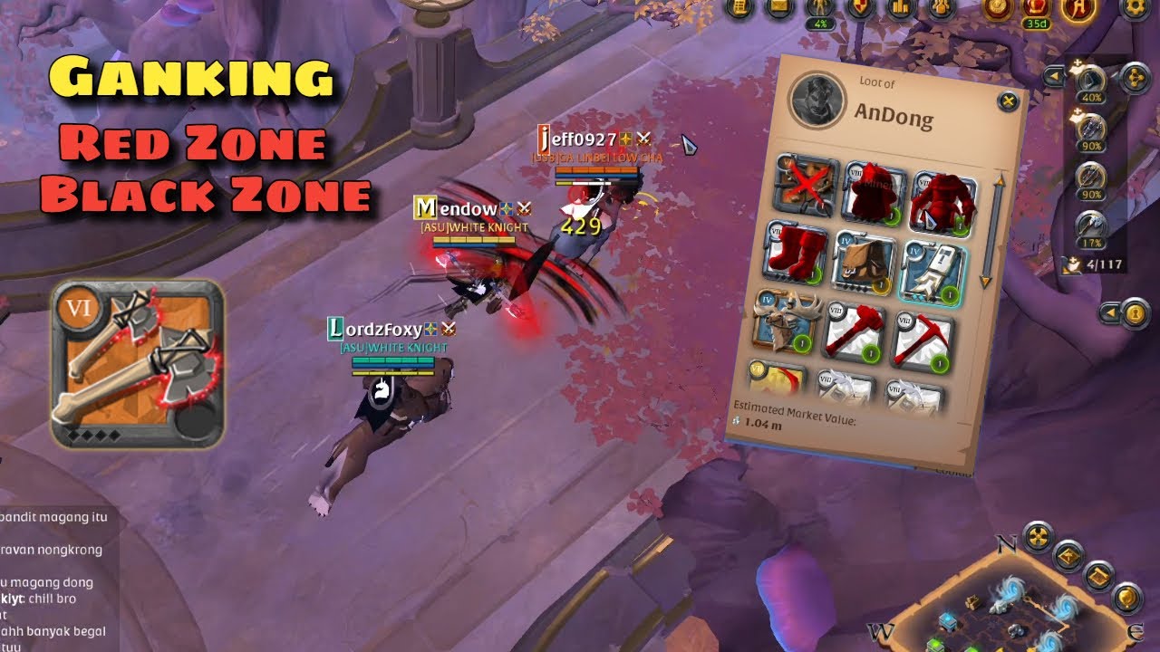 Albion Online PVP Group Ganking Redzone Black Zone Bearpaws