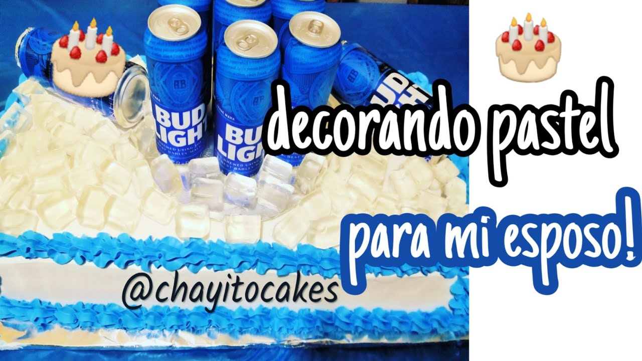 DECORACION DE PASTEL DE CERVEZAS! Para mi esposo?? - YouTube