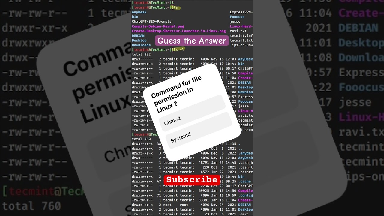 Command to change file permissions in Linux?