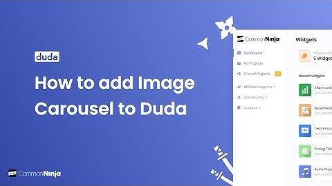 How to add an Image Carousel to Duda