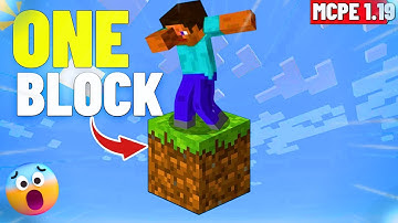 One Block Survival Map For Minecraft PE 1.19 like  @AnshuBisht | One Block Map for mcpe!!