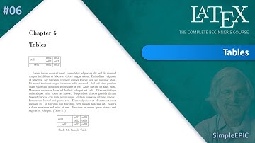 LaTeX #6 - Tables