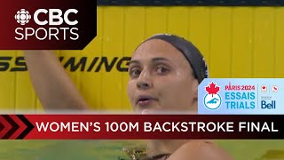 Kylie Masse is BACK! Three Olympic qualifying times in women's 100m backstroke final at Swim Trials