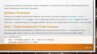 Create a Chat Bubble GUI in Python Using Tkinter