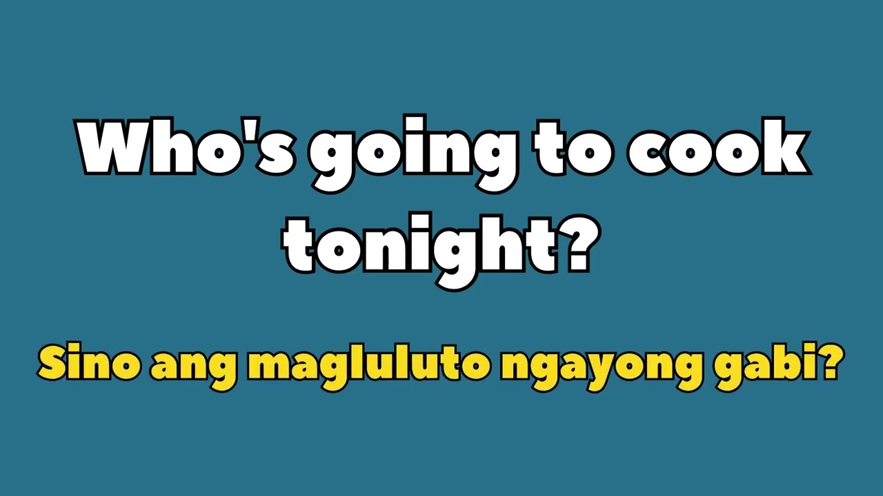 Sample Phrases at HOME | Basic English Tagalog Translation