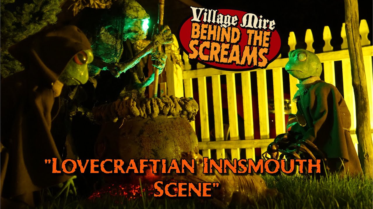 Lovecraftian Innsmouth Scene | Village Mire Yard Haunt #lovecraft #homehaunt #yardhaunt