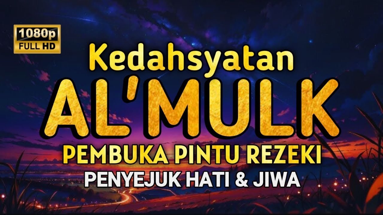 MUROTTAL AL'QURAN MERDU PENGANTAR TIDUR, SURAH AL MULK  PEMBUKA PINTU REZEKI , TERHINDAR SIKSA KUBUR