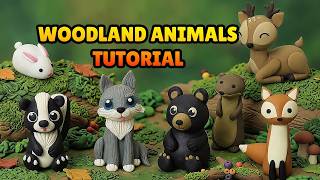 🔴 DIY How to Make WOODLAND ANIMALS Compilation Easy Polymer Clay, plastilina, Fondant Tutorial