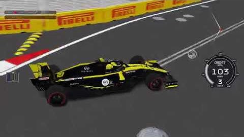 RSS Formula Hybrid 2019 Replay: Renault Sport F1 Team Q3 Simulated @ Baku City GP Circuit | 1:42.503