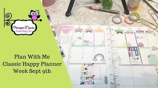 Plan with Me Happy Planner Classic Wk Sept 9th