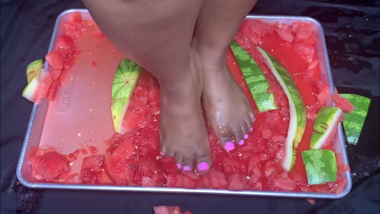 Feet Crushing Watermelon ASMR YouTube