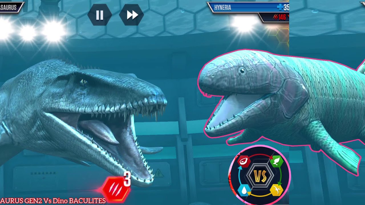 Battle Dino MOSASAURUS GEN2 Vs Dino BACULITES Ep16 @NINIKAKAD