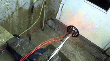 Floppy drive brushless motor hack turning a 6X3.8 prop.