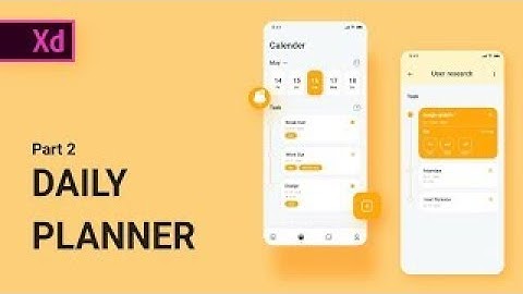 [2] Daily Planner To-Do App | UI/UX Design in Adobe Xd | SpeedArt Tutorial