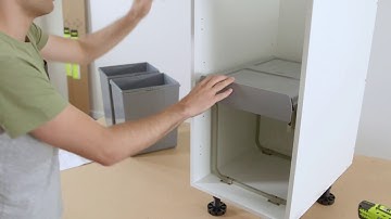 Installing base mount pull out bin | kaboodle kitchen