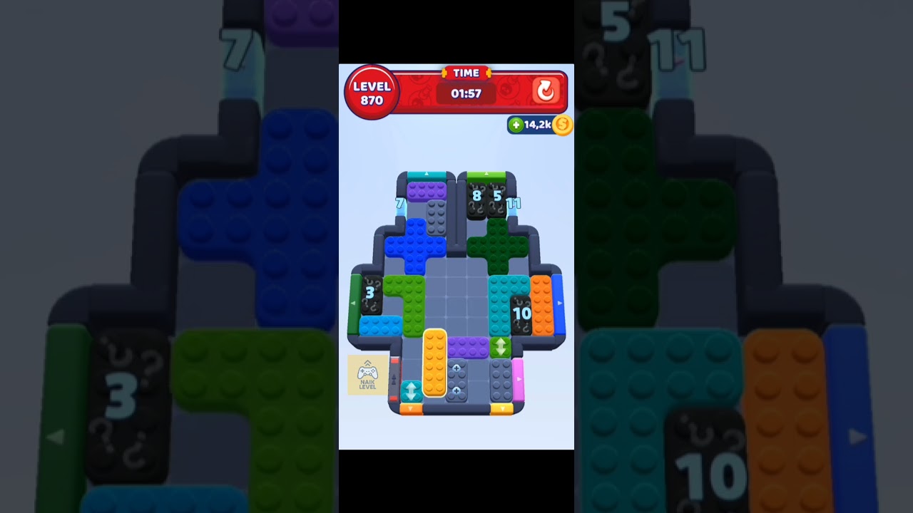 Color Block Jam Level 870 Solution Walktrough