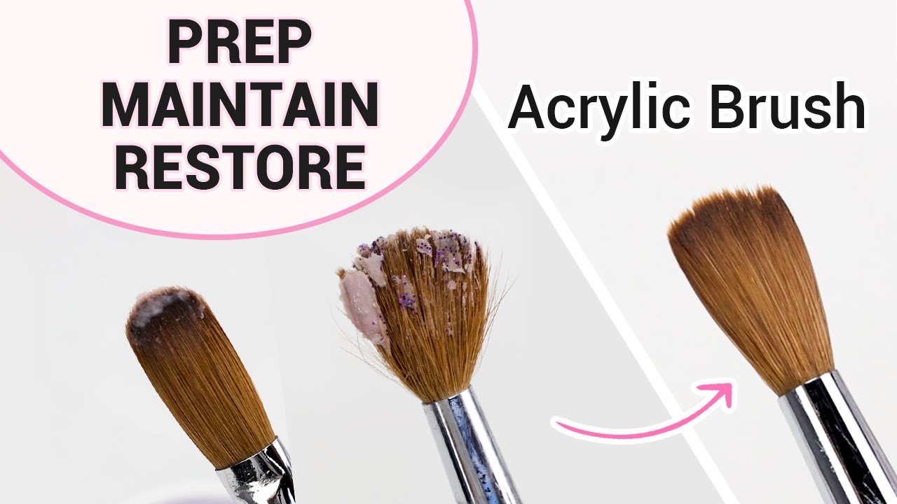 How to Prep, Maintain and Restore Your Acrylic Brush - YouTube