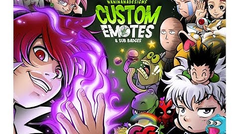 I will create cool twitch emotes and sub badges in my style