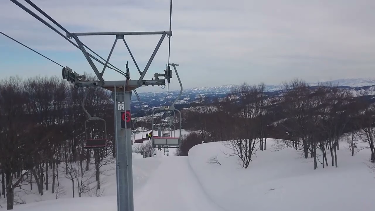 上越国際スキー場　当間第3ロマンスリフト　当間第4ゲレンデ→当間第2ゲレンデ