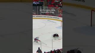 Pyotr Kochetkov Dives For Poke Check - Canes Goalie