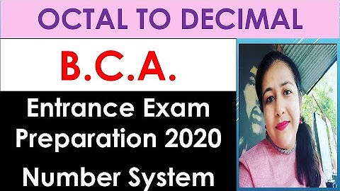 Octal to Decimal Conversion, Number Systems,  BCA entrance exam preparation #anjaliluthra