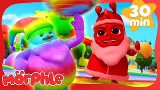 rainbow snowball showdown morphle fun cartoon videos kids